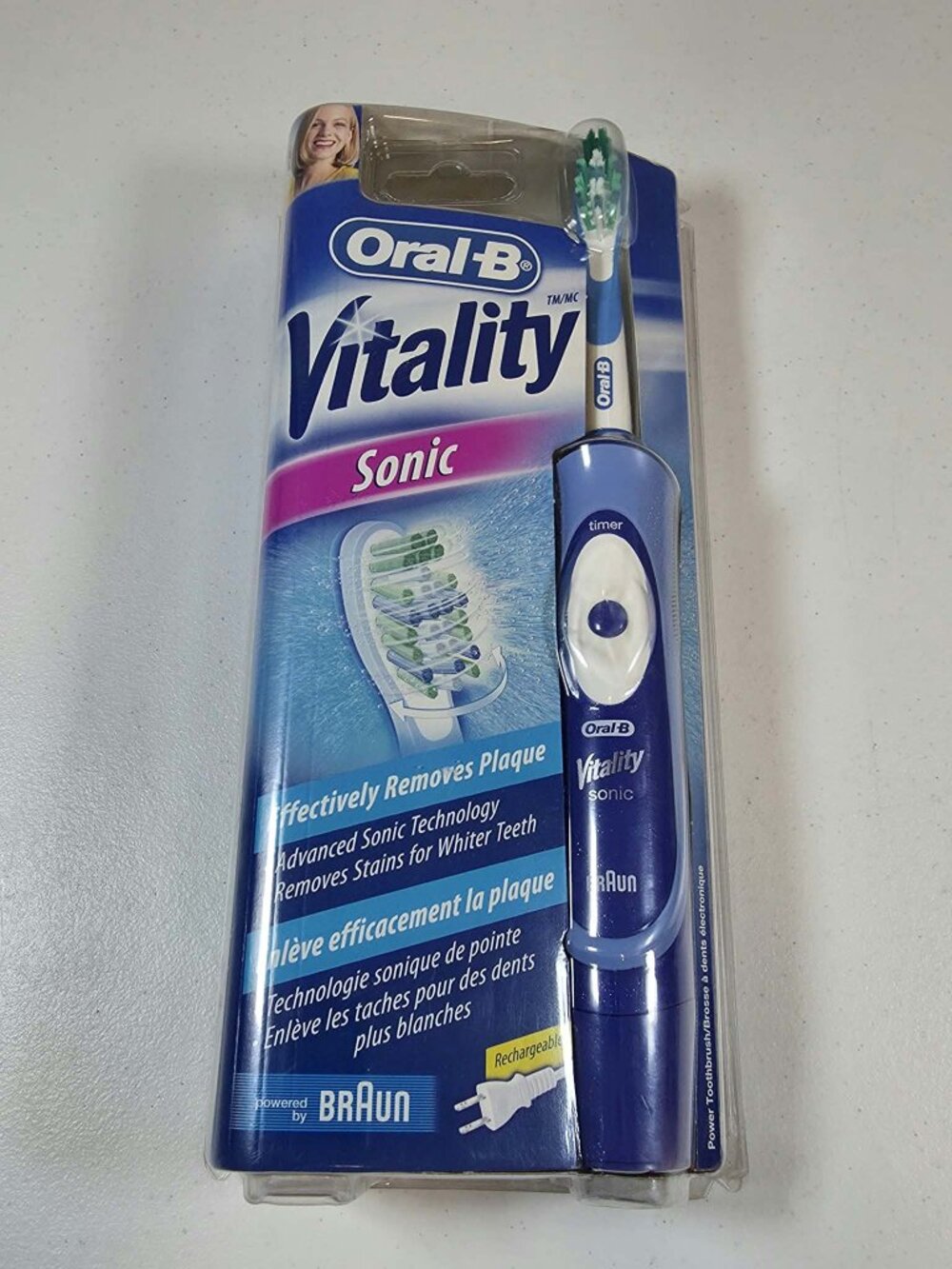 ORAL B SONIC VITALITY BRAUN RECHARGEABLE ELECTRIC TOOTHBRUSH NEW SEALED